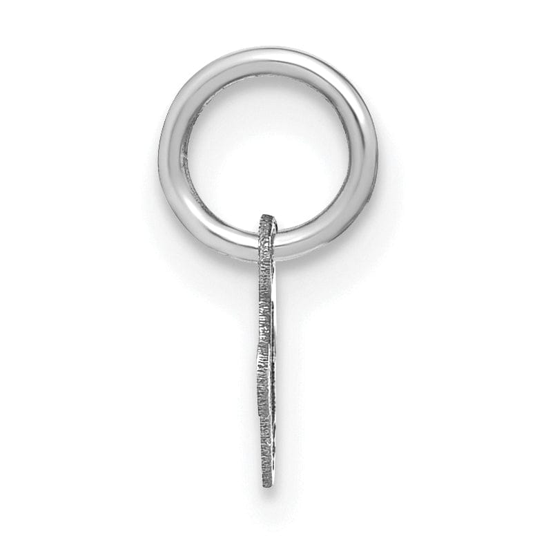 Lovely Rita's Pendants & Charms 14K White Gold Small Size Lower Case Script Letter V Initial Pendant