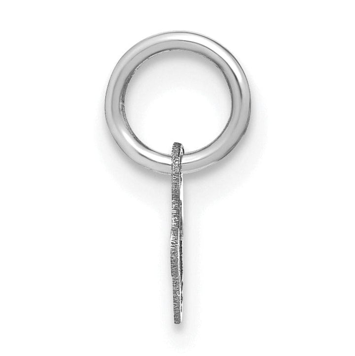 Lovely Rita's Pendants & Charms 14K White Gold Small Size Lower Case Script Letter V Initial Pendant