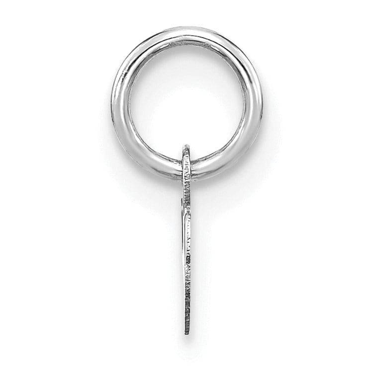 Lovely Rita's Pendants & Charms 14K White Gold Small Size Lower Case Script Letter W Initial Pendant