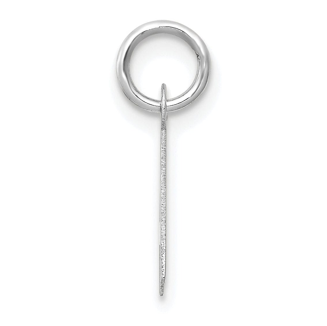 Lovely Rita's Pendants & Charms 14k White Gold Small Slanted Block Letter A Initial Pendant
