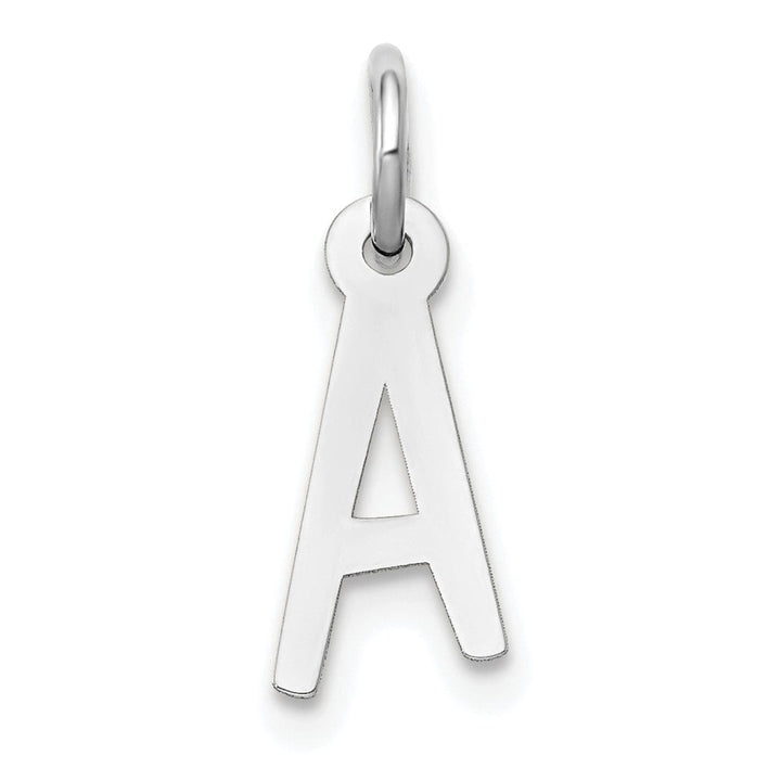 Lovely Rita's Pendants & Charms 14k White Gold Small Slanted Block Letter A Initial Pendant