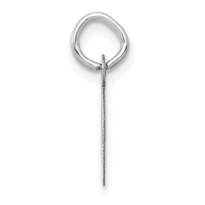 Lovely Rita's Pendants & Charms 14k White Gold Small Slanted Block Letter D Initial Pendant