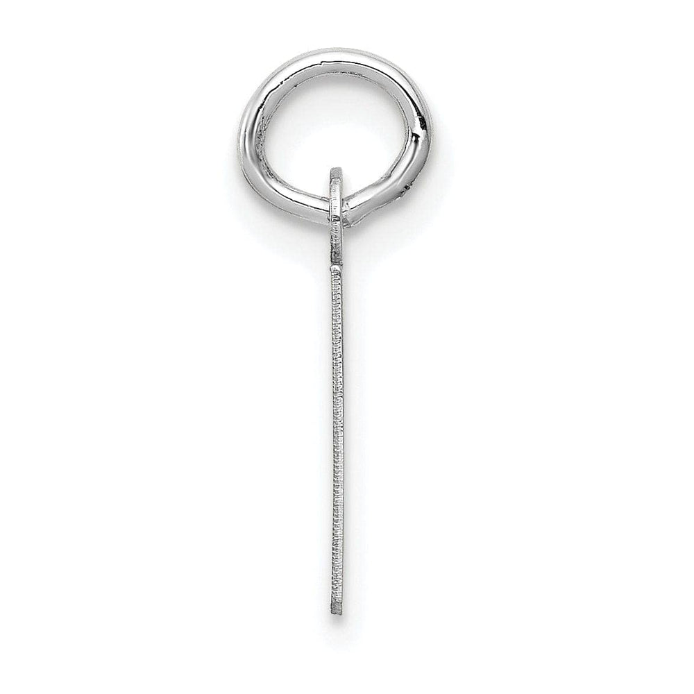 Lovely Rita's Pendants & Charms 14k White Gold Small Slanted Block Letter E Initial Pendant