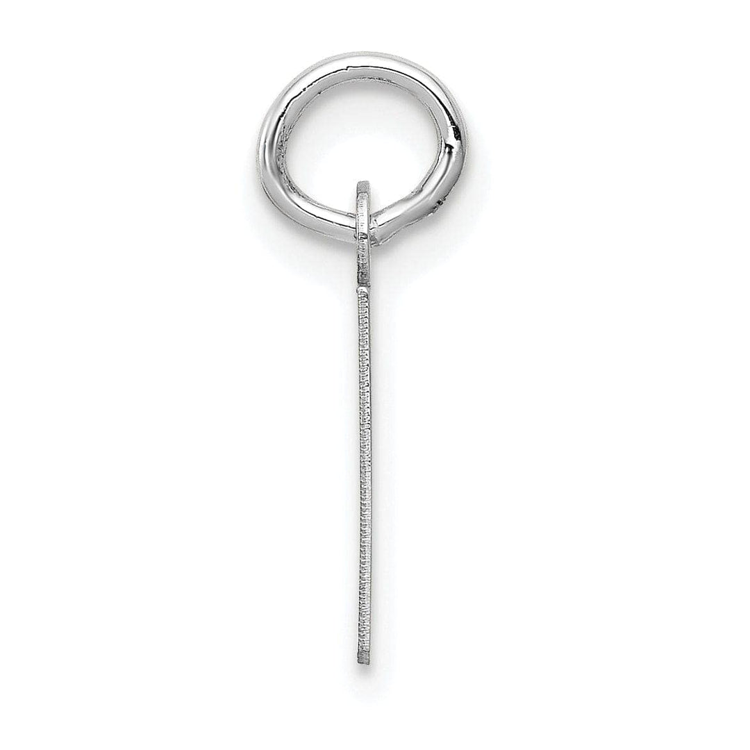 Lovely Rita's Pendants & Charms 14k White Gold Small Slanted Block Letter E Initial Pendant