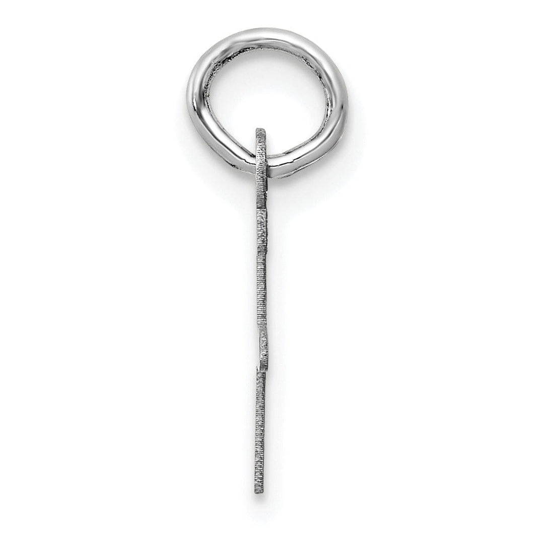 Lovely Rita's Pendants & Charms 14k White Gold Small Slanted Block Letter F Initial Pendant