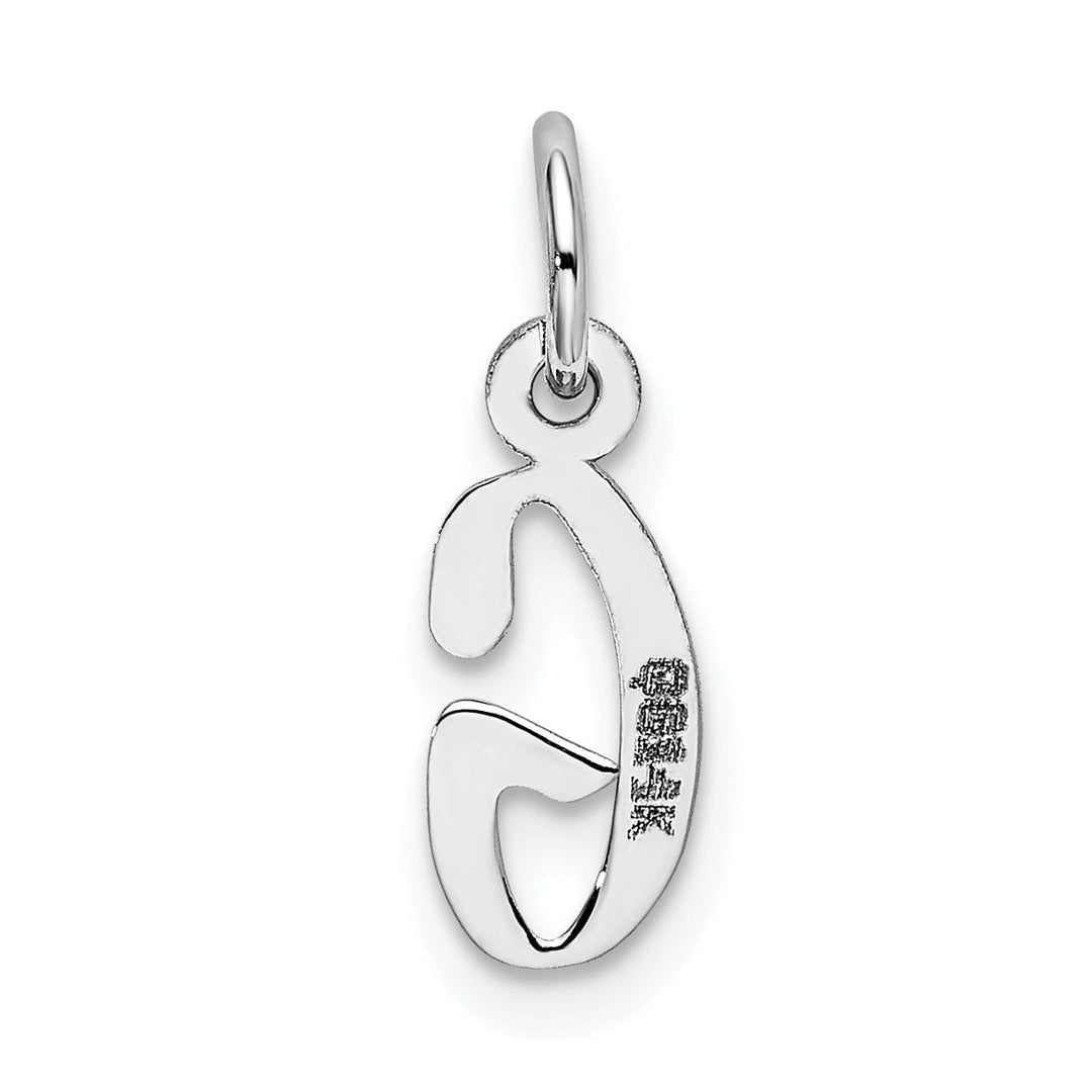 Lovely Rita's Pendants & Charms 14k White Gold Small Slanted Block Letter G Initial Pendant