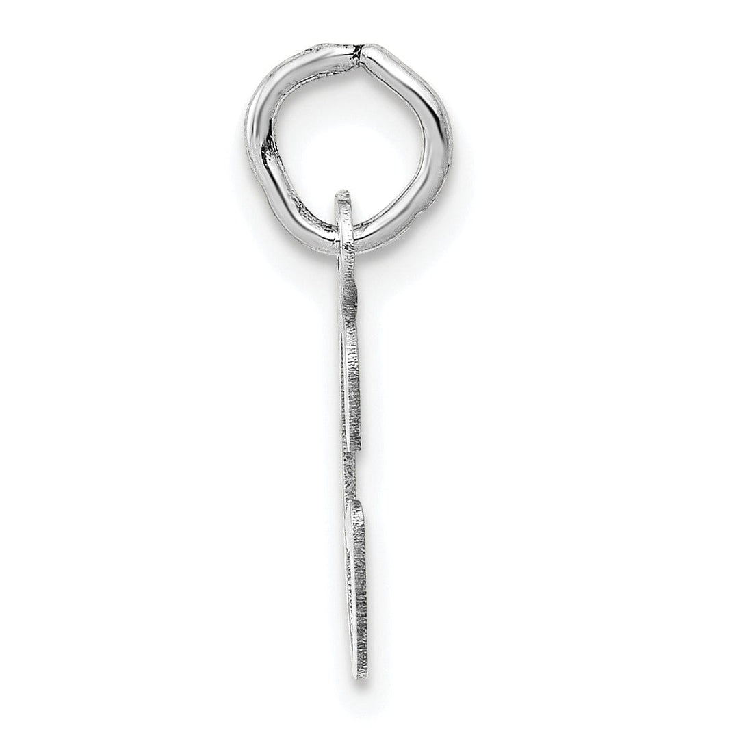 Lovely Rita's Pendants & Charms 14k White Gold Small Slanted Block Letter G Initial Pendant