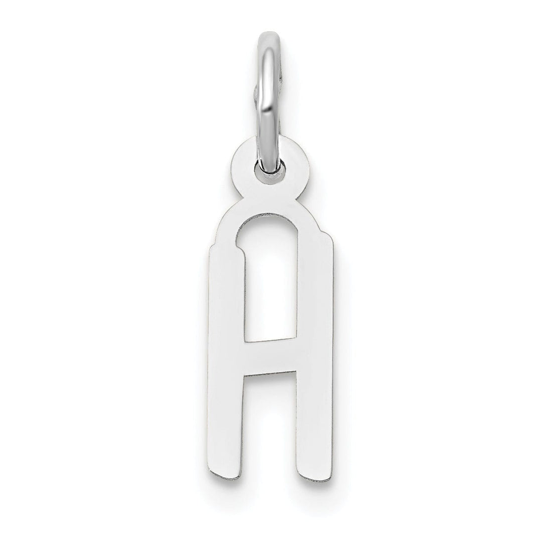 Lovely Rita's Pendants & Charms 14k White Gold Small Slanted Block Letter H Initial Pendant