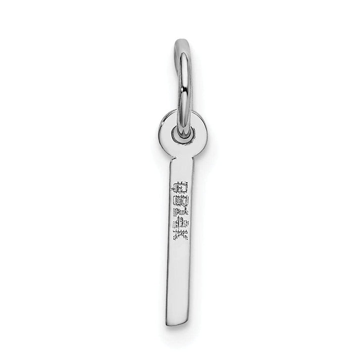 Lovely Rita's Pendants & Charms 14k White Gold Small Slanted Block Letter I Initial Pendant
