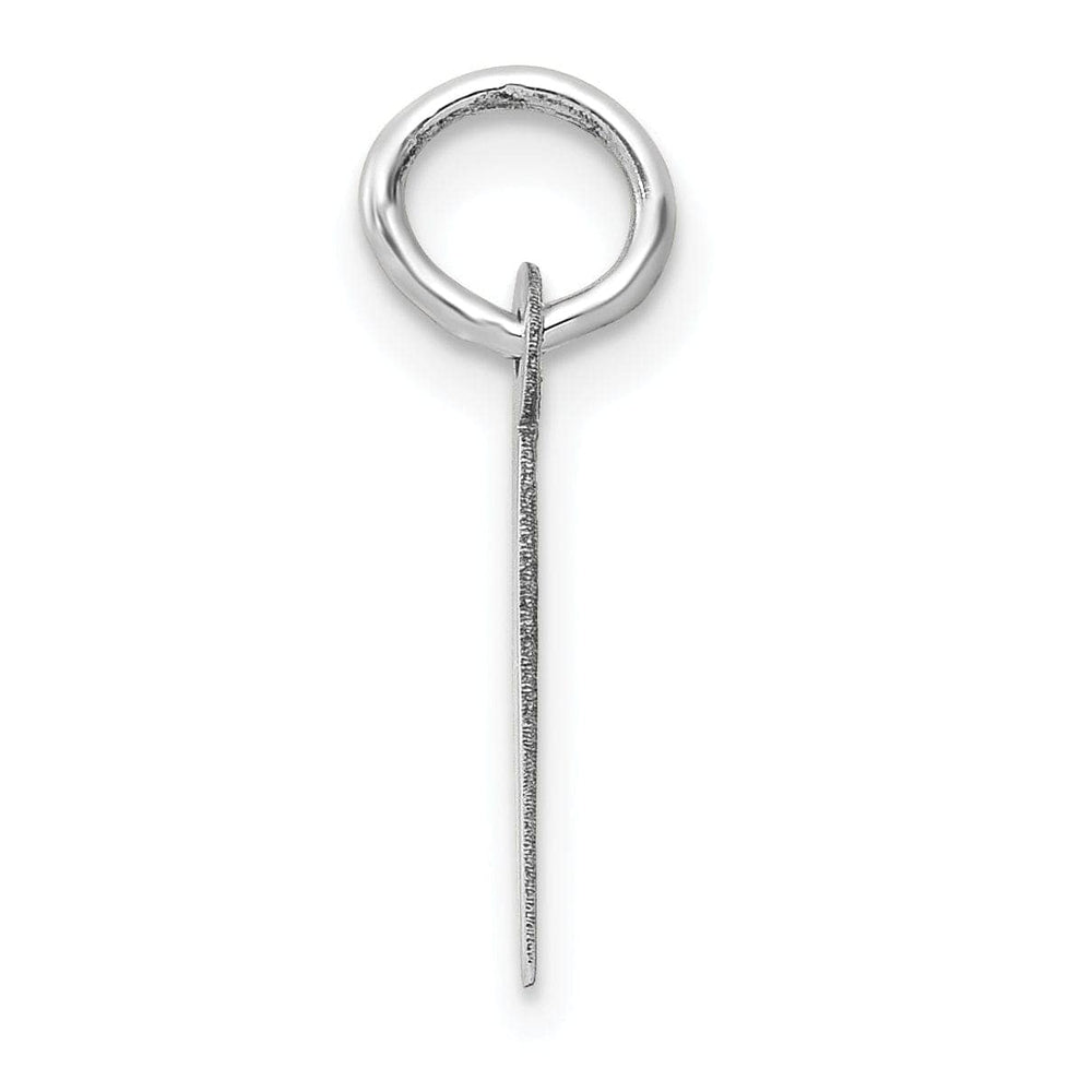 Lovely Rita's Pendants & Charms 14k White Gold Small Slanted Block Letter I Initial Pendant