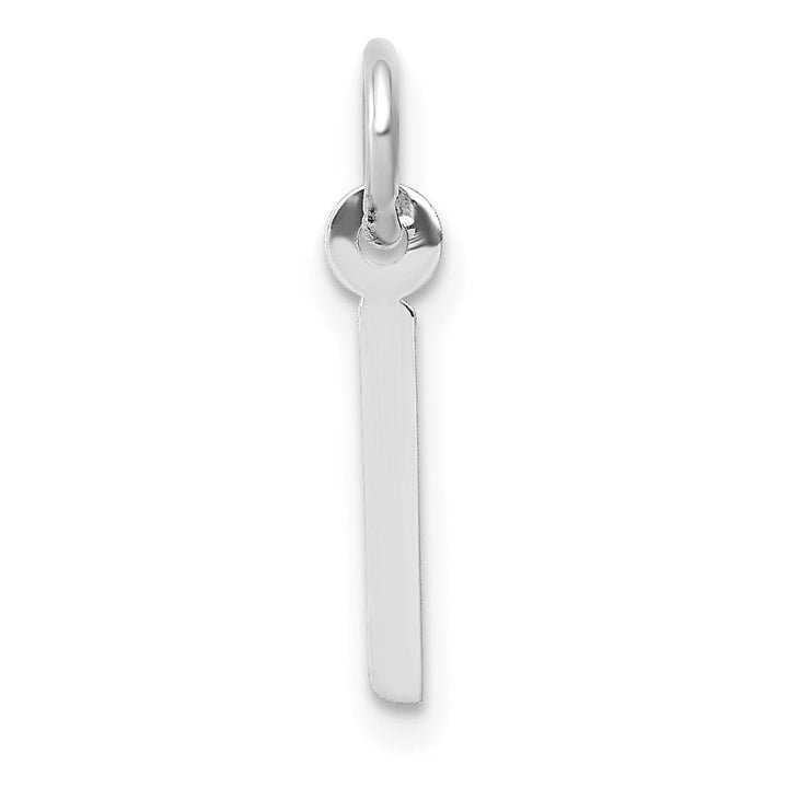 Lovely Rita's Pendants & Charms 14k White Gold Small Slanted Block Letter I Initial Pendant