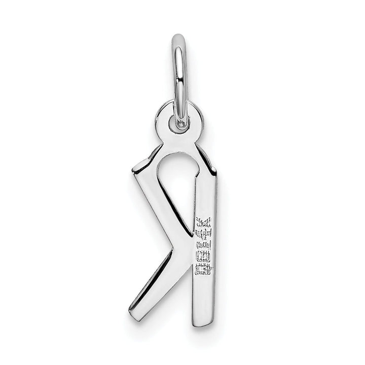 Lovely Rita's Pendants & Charms 14k White Gold Small Slanted Block Letter K Initial Pendant