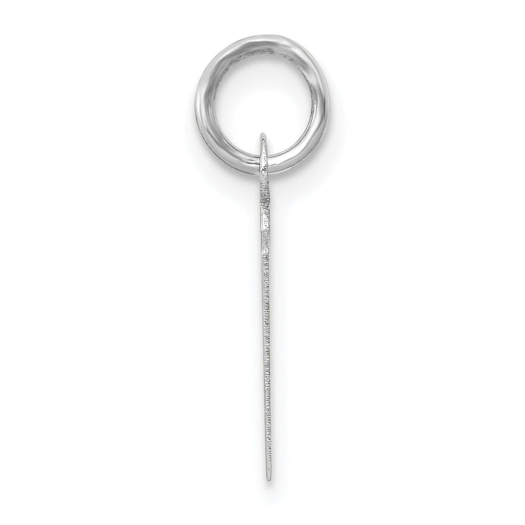 Lovely Rita's Pendants & Charms 14k White Gold Small Slanted Block Letter M Initial Pendant