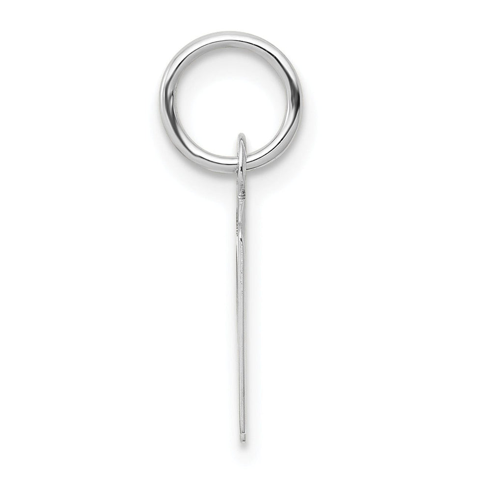 Lovely Rita's Pendants & Charms 14k White Gold Small Slanted Block Letter N Initial Pendant