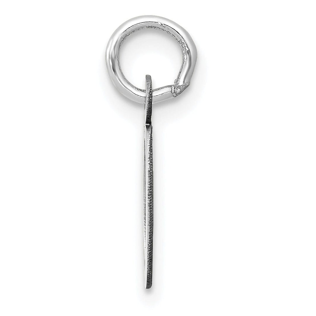 Lovely Rita's Pendants & Charms 14k White Gold Small Slanted Block Letter O Initial Pendant