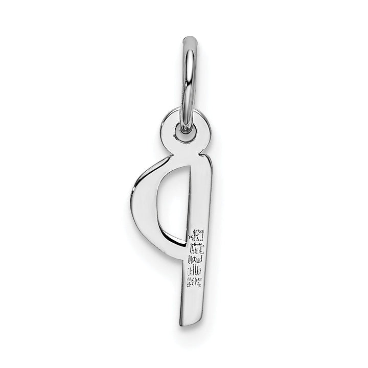 Lovely Rita's Pendants & Charms 14k White Gold Small Slanted Block Letter P Initial Pendant
