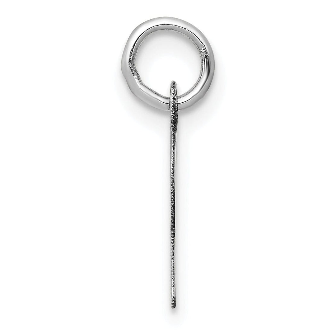 Lovely Rita's Pendants & Charms 14k White Gold Small Slanted Block Letter R Initial Pendant