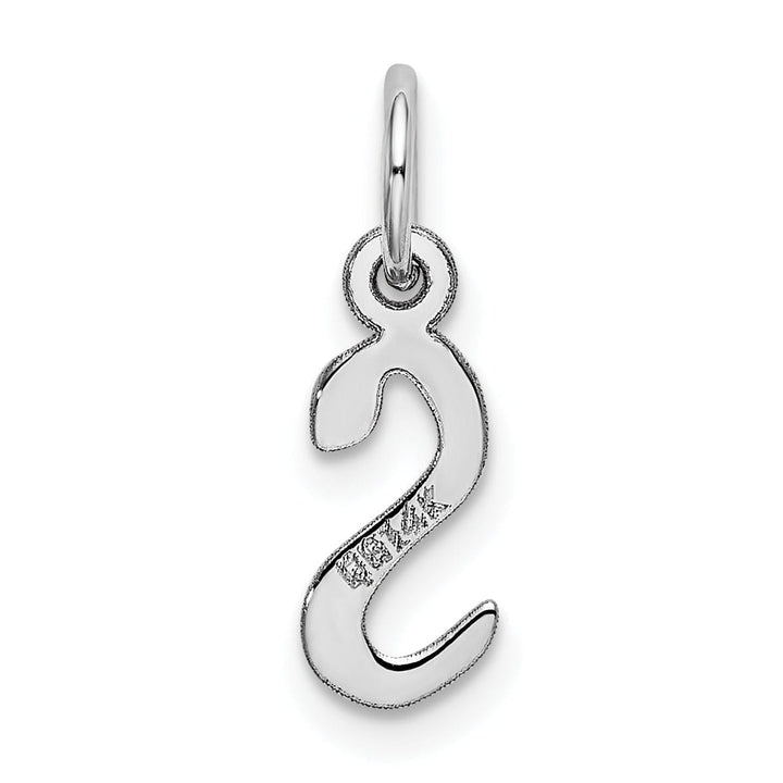 Lovely Rita's Pendants & Charms 14k White Gold Small Slanted Block Letter S Initial Pendant