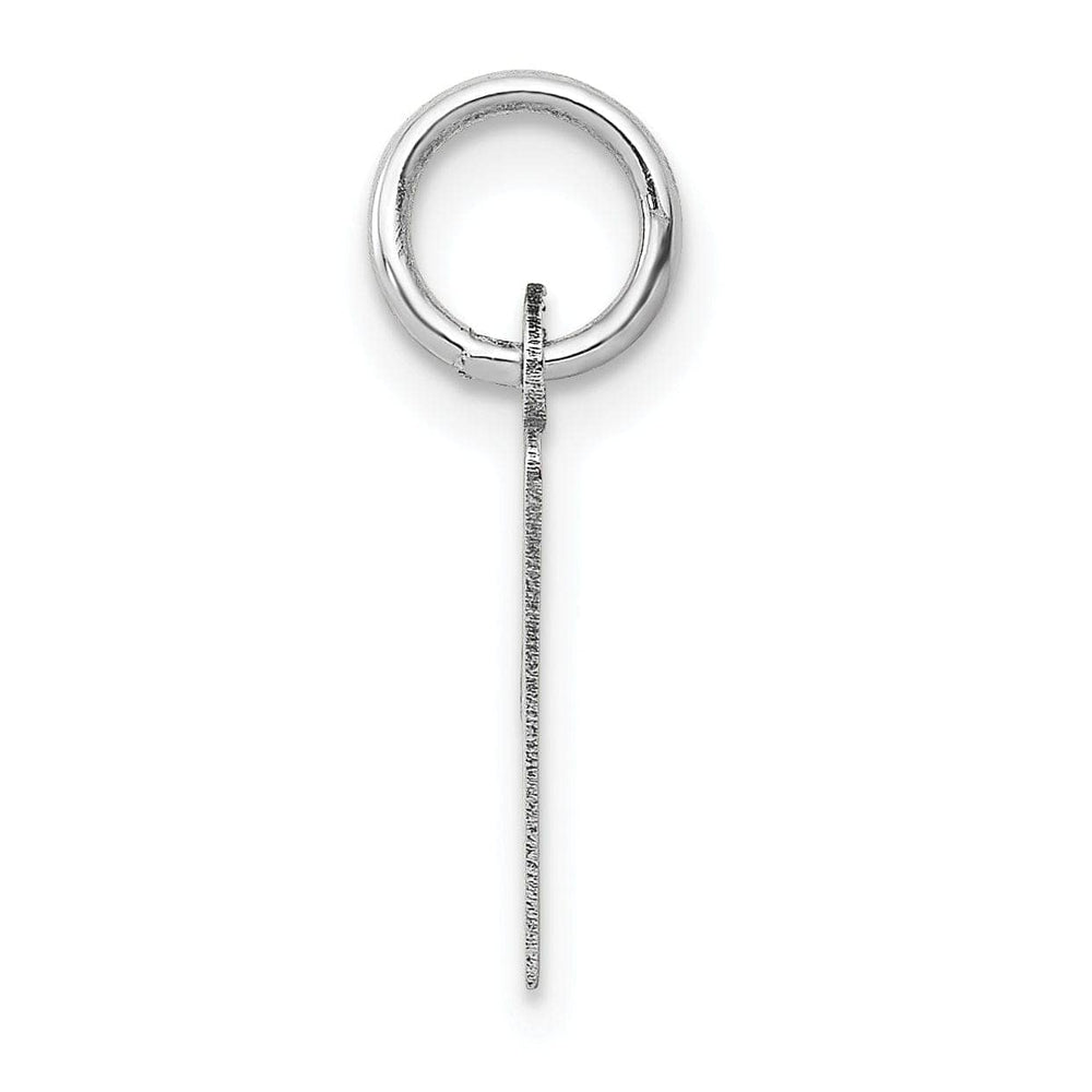 Lovely Rita's Pendants & Charms 14k White Gold Small Slanted Block Letter V Initial Pendant