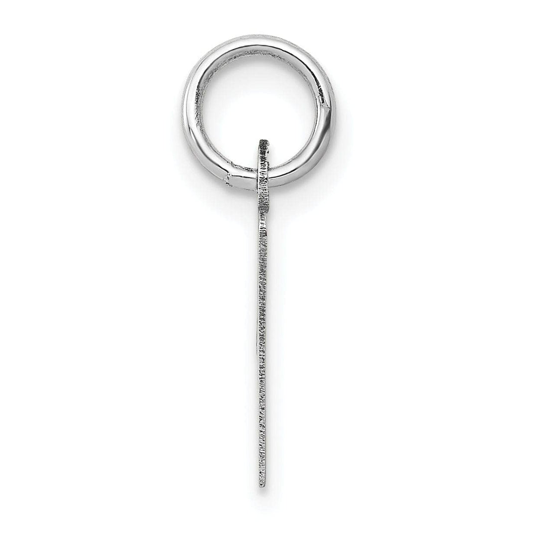 Lovely Rita's Pendants & Charms 14k White Gold Small Slanted Block Letter V Initial Pendant