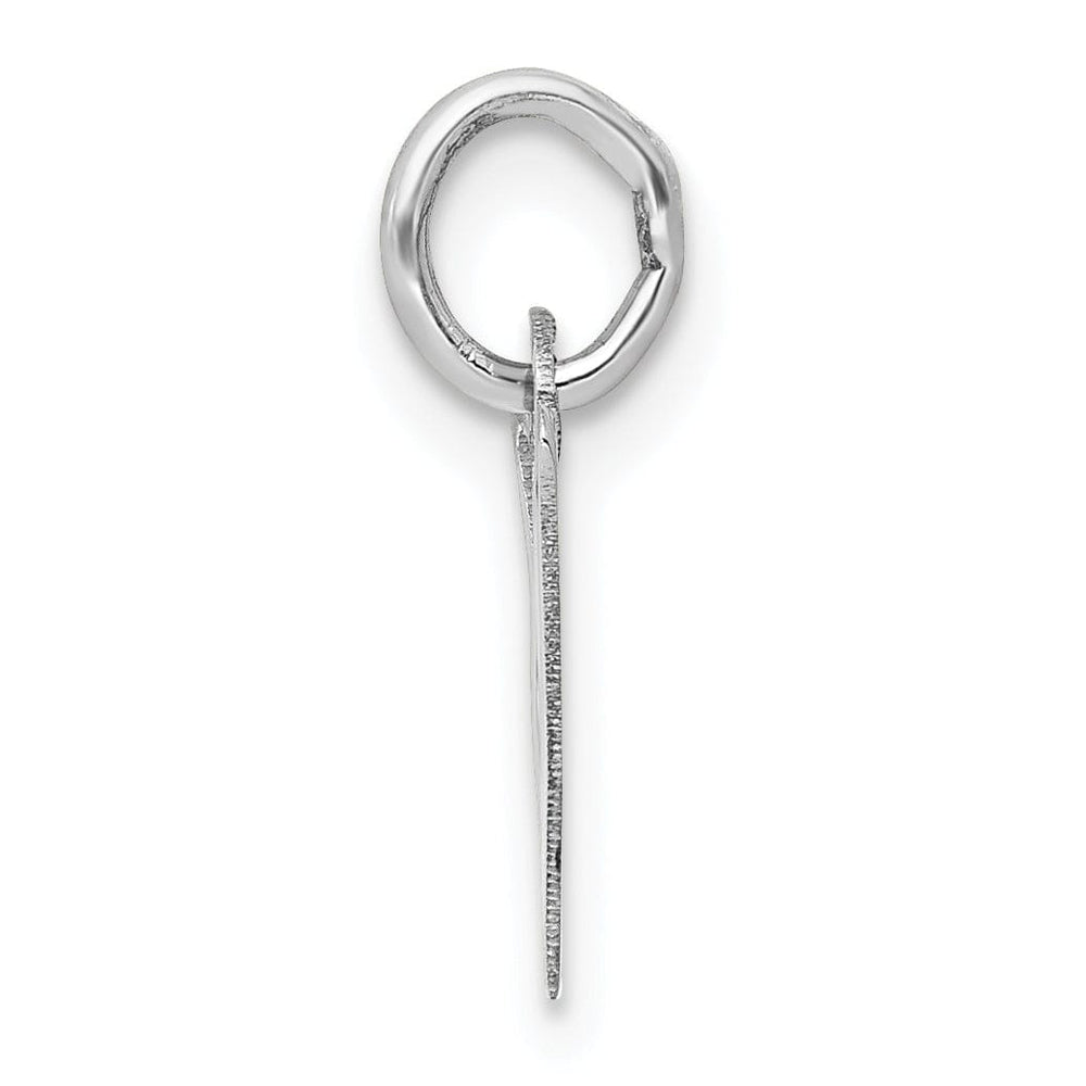 Lovely Rita's Pendants & Charms 14k White Gold Small Slanted Block Letter W Initial Pendant