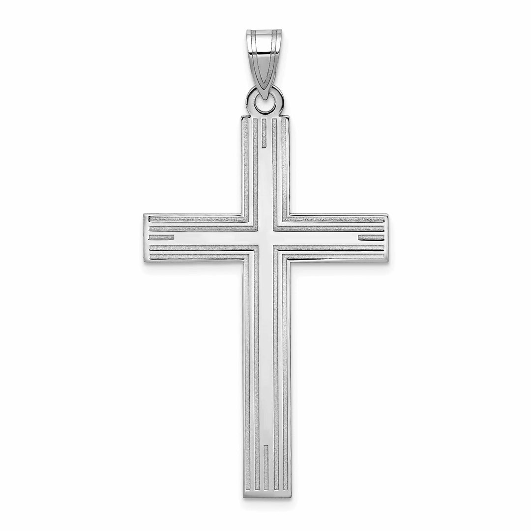 Lovely Rita's Pendants & Charms 14k White Gold Solid Cross Pendant