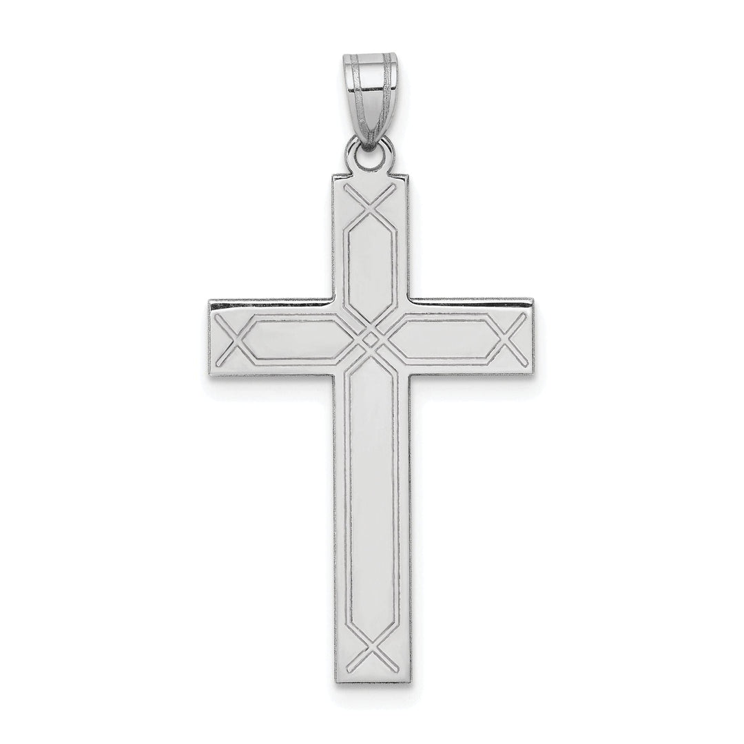 Lovely Rita's Pendants & Charms 14k White Gold Solid Cross Pendant