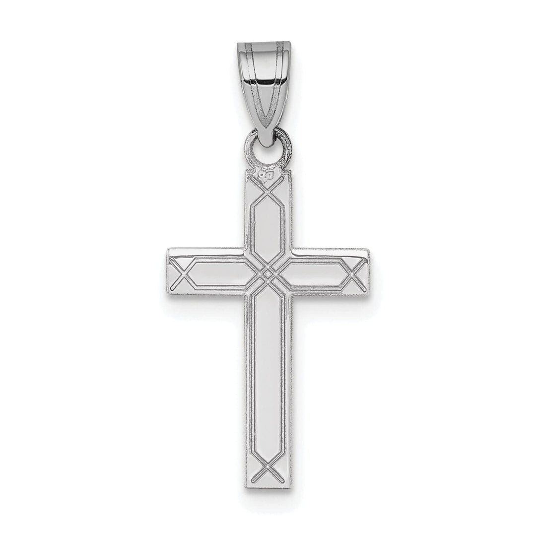 Lovely Rita's Pendants & Charms 14k White Gold Solid Cross Pendant