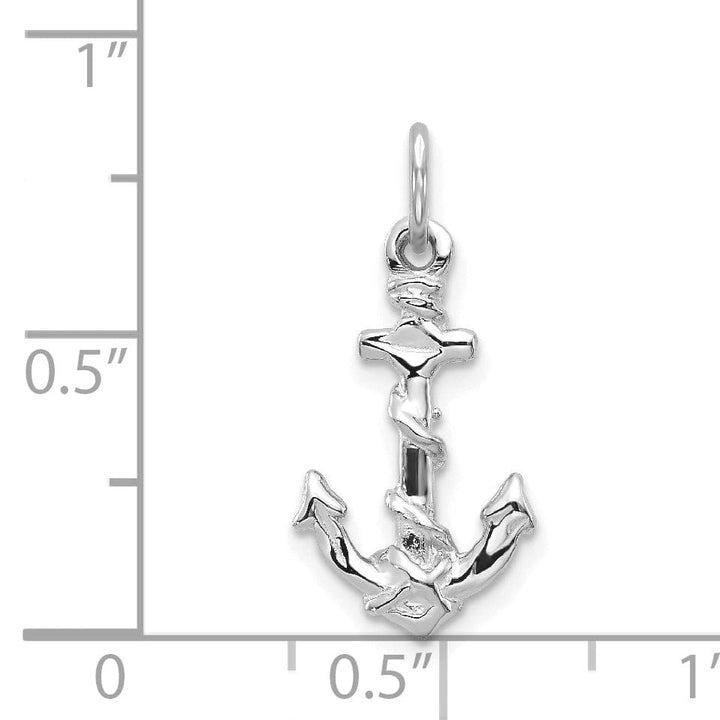 Lovely Rita's Pendants & Charms 14k White Gold Solid D.C 3-D Anchor Charm