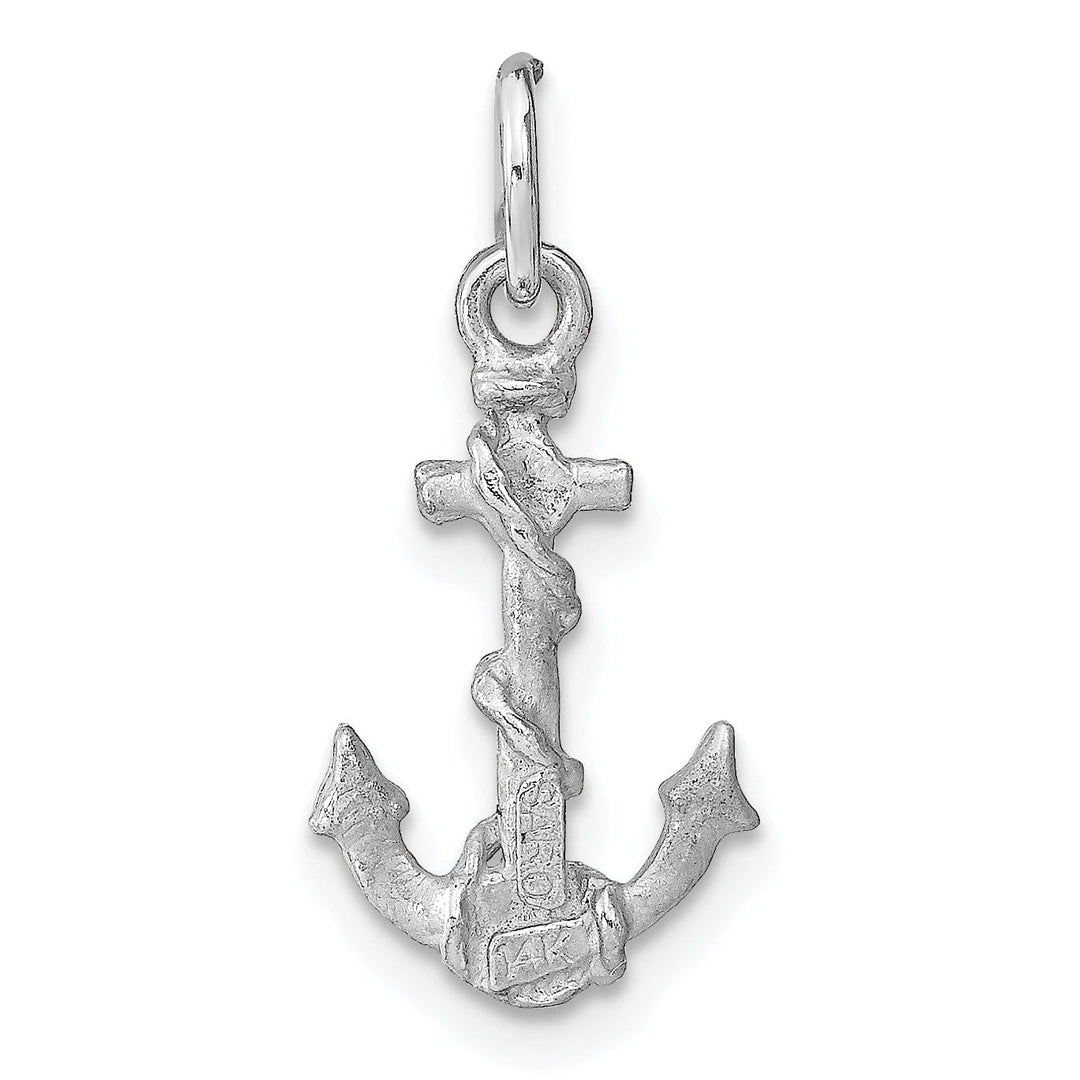 Lovely Rita's Pendants & Charms 14k White Gold Solid D.C 3-D Anchor Charm