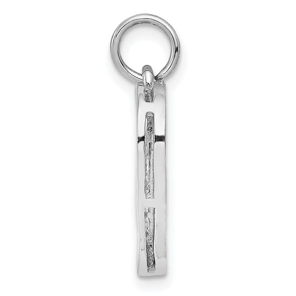 Lovely Rita's Pendants & Charms 14k White Gold Solid Fancy Filigree Heart Charm