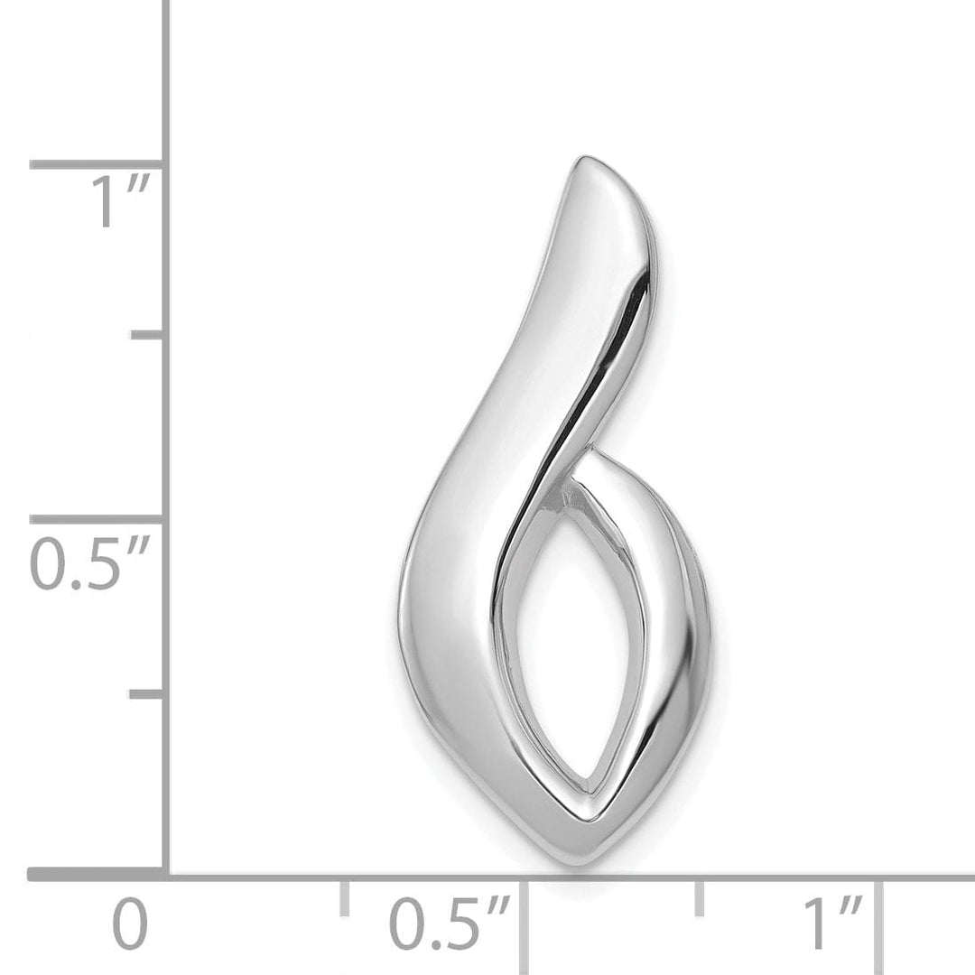 Lovely Rita's Pendants & Charms 14k White Gold Solid Omega Slide Pendant