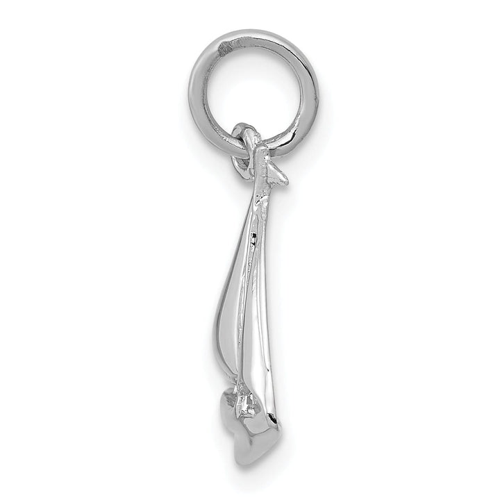 Lovely Rita's Pendants & Charms 14k White Gold Solid Polish 3-D Sailboat Charm