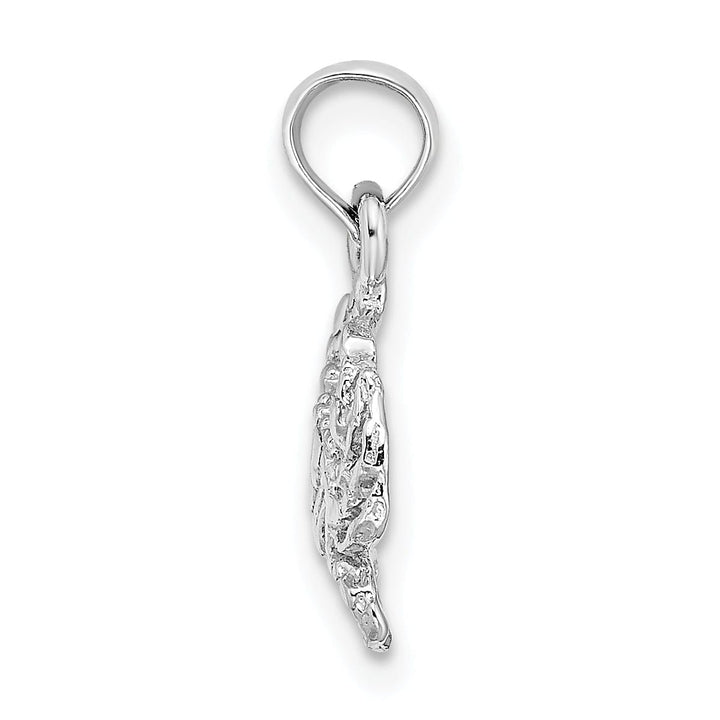 Lovely Rita's Pendants & Charms 14k White Gold Solid Polished Blue Claw Crab Charm Pendant