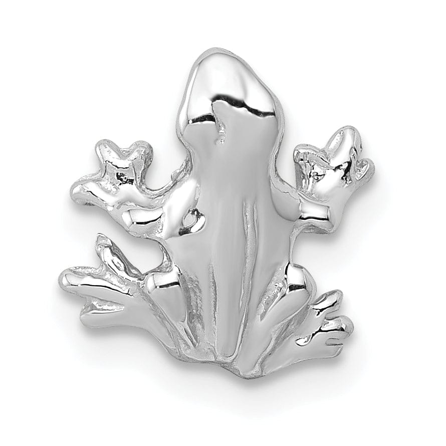 Lovely Rita's Pendants & Charms 14k White Gold Solid Polished Finish 3-Dimensional Frog Charm Pendant