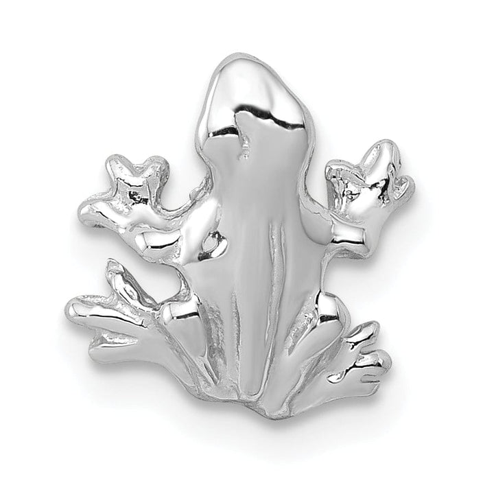 Lovely Rita's Pendants & Charms 14k White Gold Solid Polished Finish 3-Dimensional Frog Charm Pendant