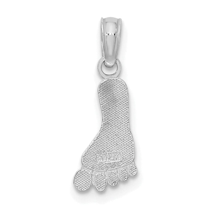 Lovely Rita's Pendants & Charms 14K White Gold Solid Polished Finish Barefoot Charm Pendant