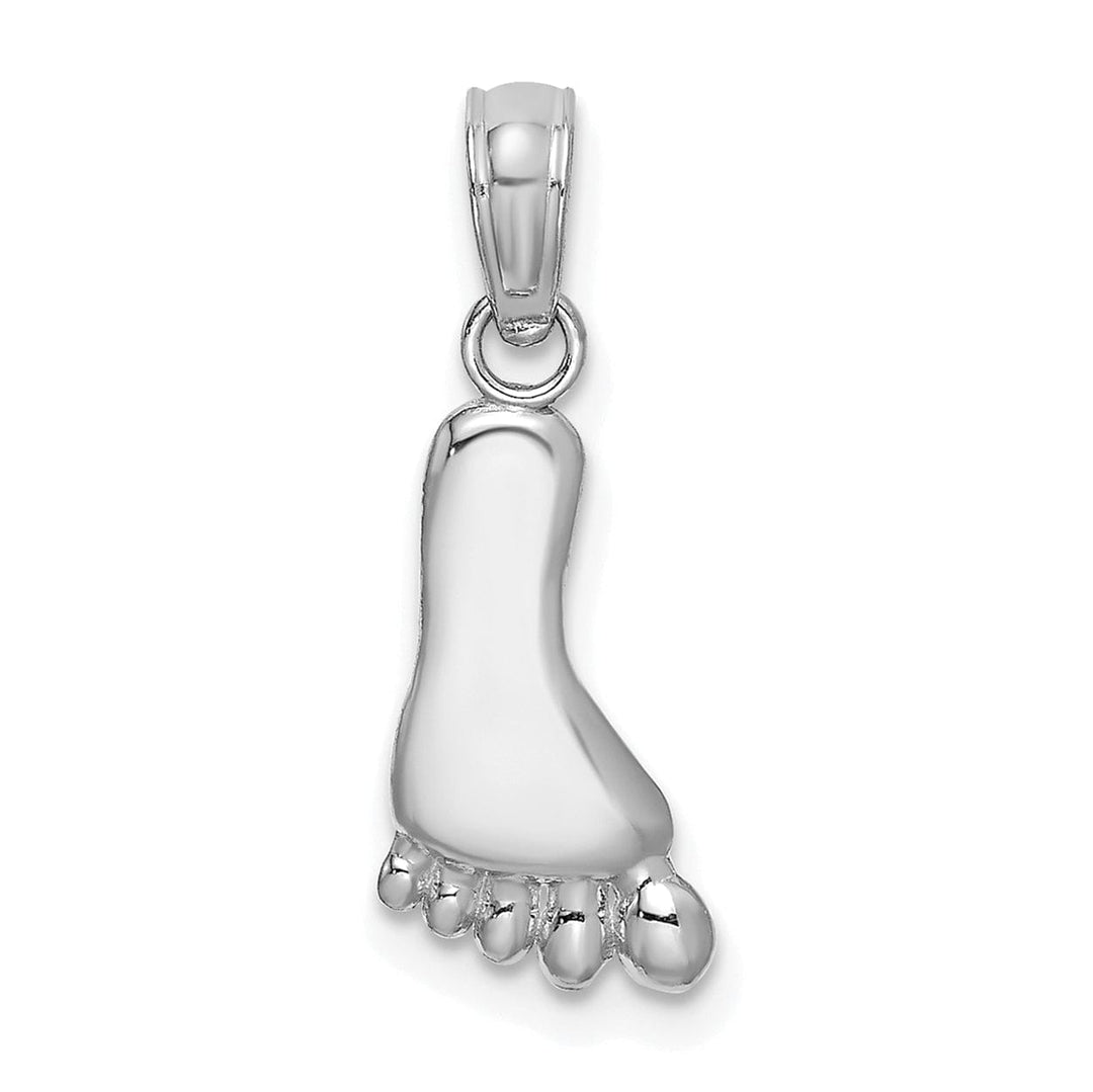 Lovely Rita's Pendants & Charms 14K White Gold Solid Polished Finish Barefoot Charm Pendant