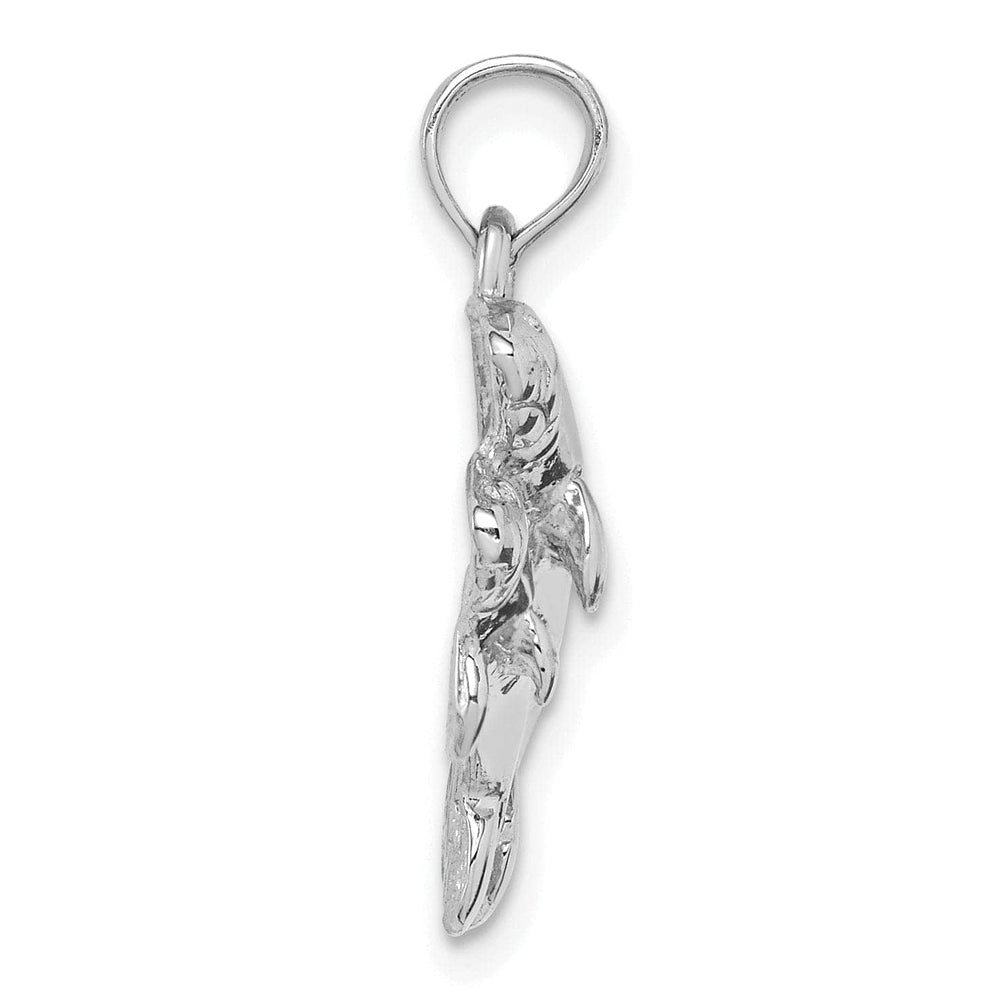 Lovely Rita's Pendants & Charms 14k White Gold Solid Polished Finish Double Manatee Design Charm Pendant