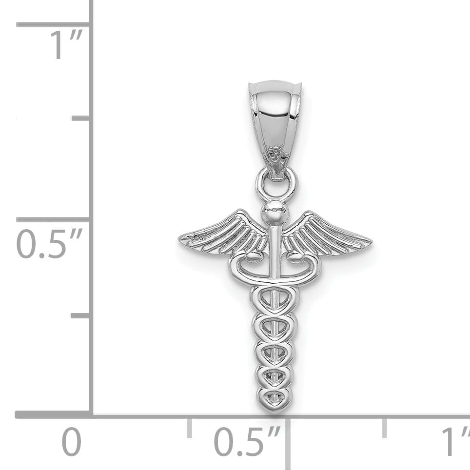 Lovely Rita's Pendants & Charms 14K White Gold Solid Polished Finish Medical Symbol Charm Pendant