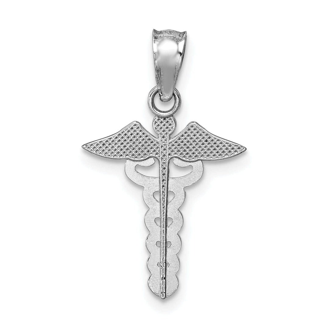 Lovely Rita's Pendants & Charms 14K White Gold Solid Polished Finish Medical Symbol Charm Pendant
