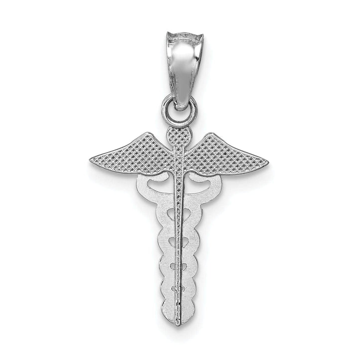 Lovely Rita's Pendants & Charms 14K White Gold Solid Polished Finish Medical Symbol Charm Pendant