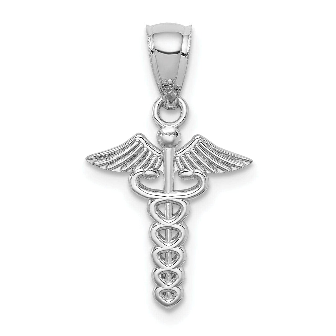 Lovely Rita's Pendants & Charms 14K White Gold Solid Polished Finish Medical Symbol Charm Pendant