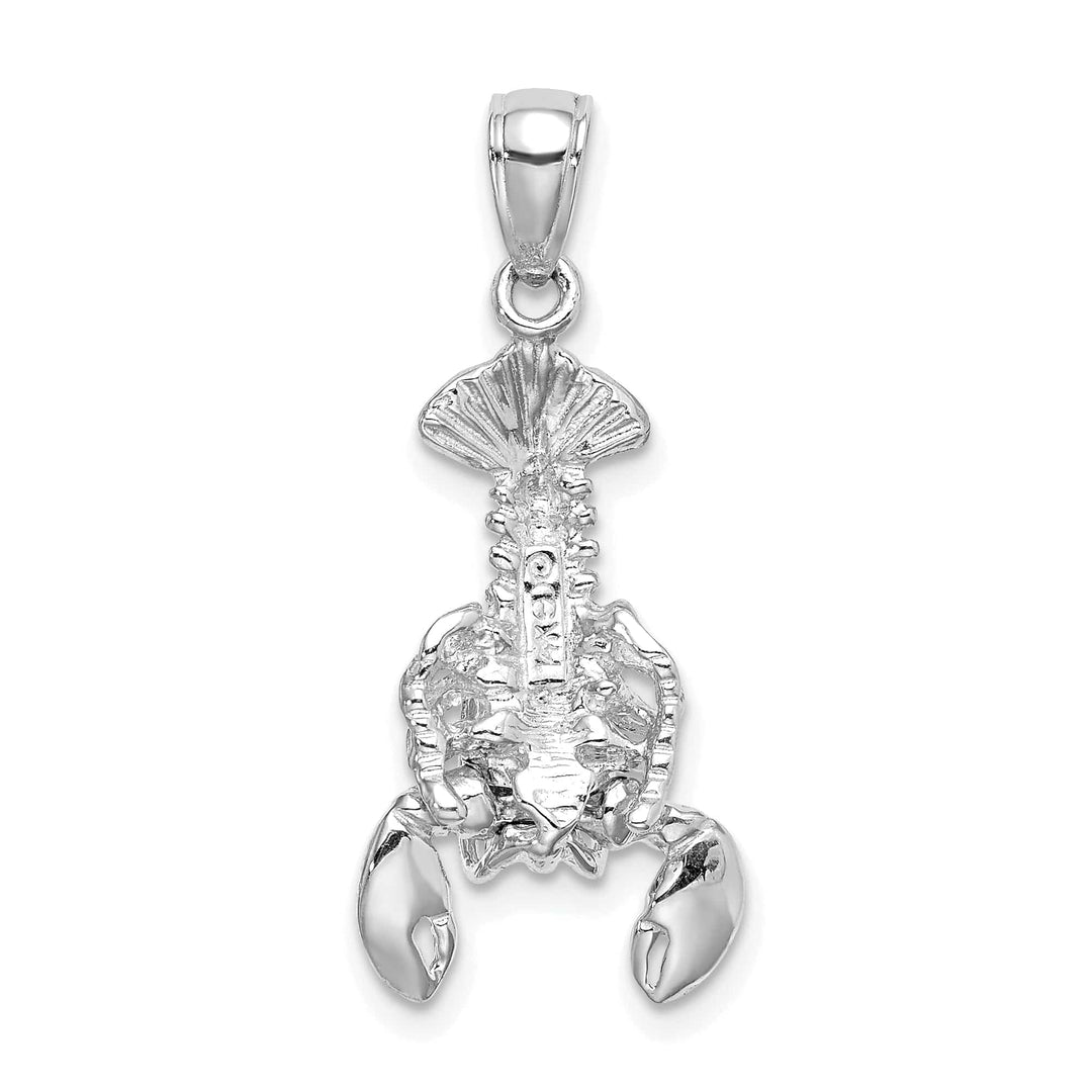 Lovely Rita's Pendants & Charms 14K White Gold Solid Polished Finish Open Back Moveable Lobster Charm Pendant