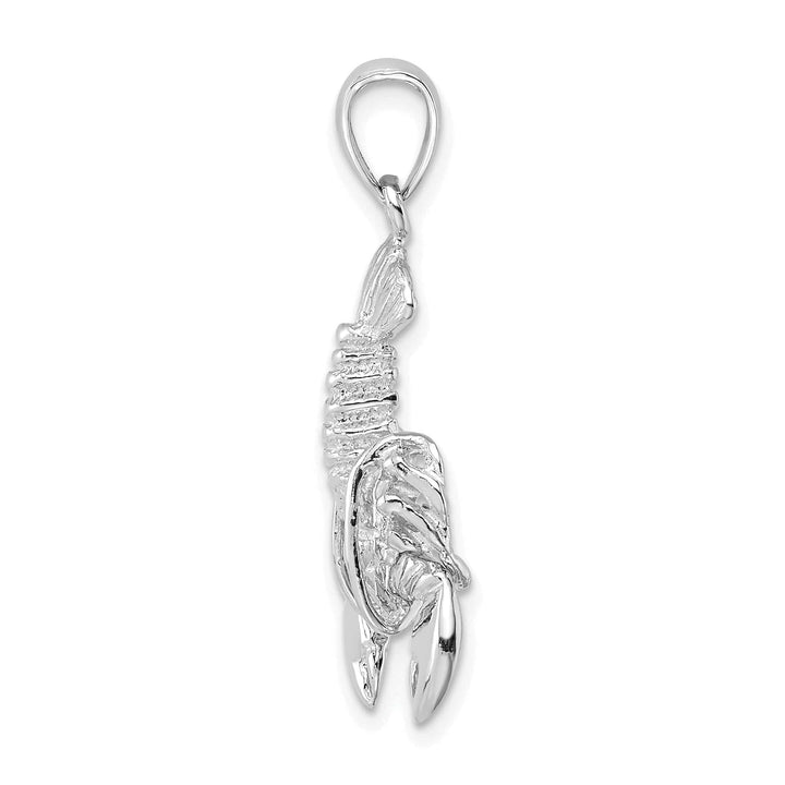Lovely Rita's Pendants & Charms 14K White Gold Solid Polished Finish Open Back Moveable Lobster Charm Pendant
