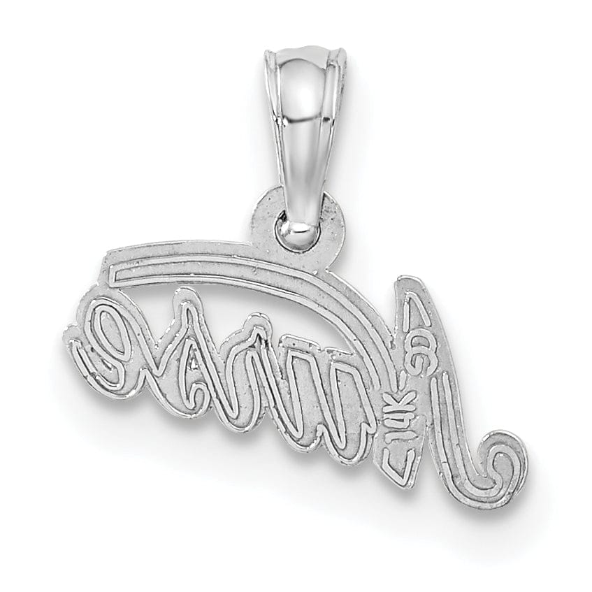 Lovely Rita's Pendants & Charms 14K White Gold Solid Polished Finish Open Back Nurse Charm Pendant