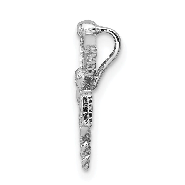 Lovely Rita's Pendants & Charms 14K White Gold Solid Polished Finish R.N Medical Chain Slide Pendant