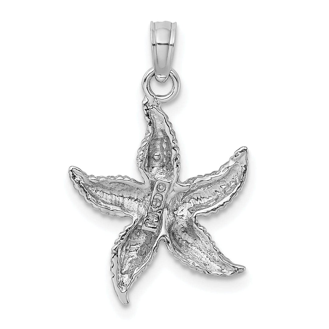 Lovely Rita's Pendants & Charms 14K White Gold Solid Polished Finish Starfish Pendant