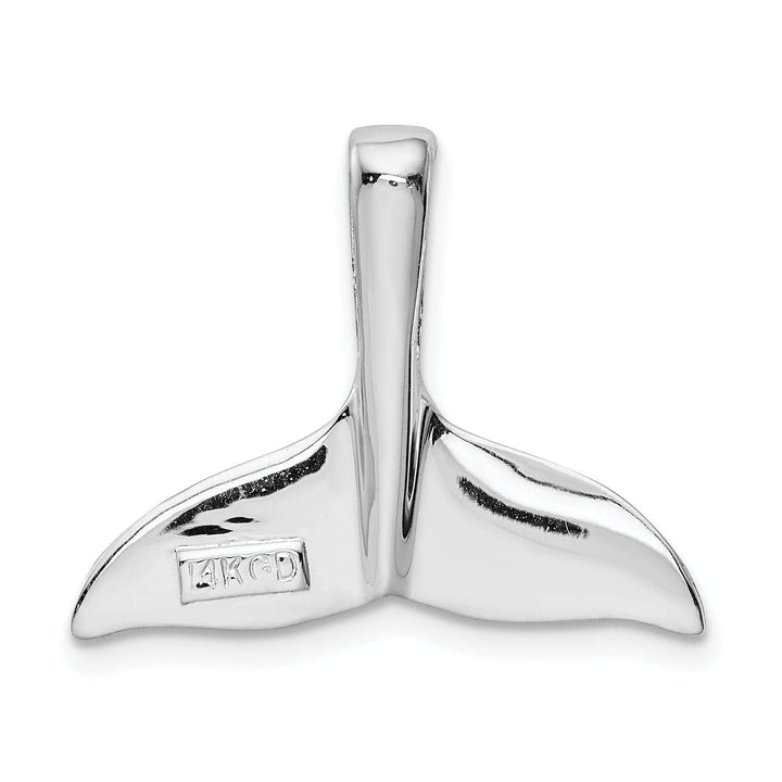 Lovely Rita's Pendants & Charms 14K White Gold Solid Polished Finish Whale Tail Slide Pendant will not fit Omega Chain