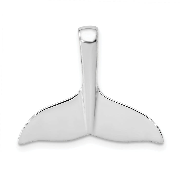 Lovely Rita's Pendants & Charms 14K White Gold Solid Polished Finish Whale Tail Slide Pendant will not fit Omega Chain